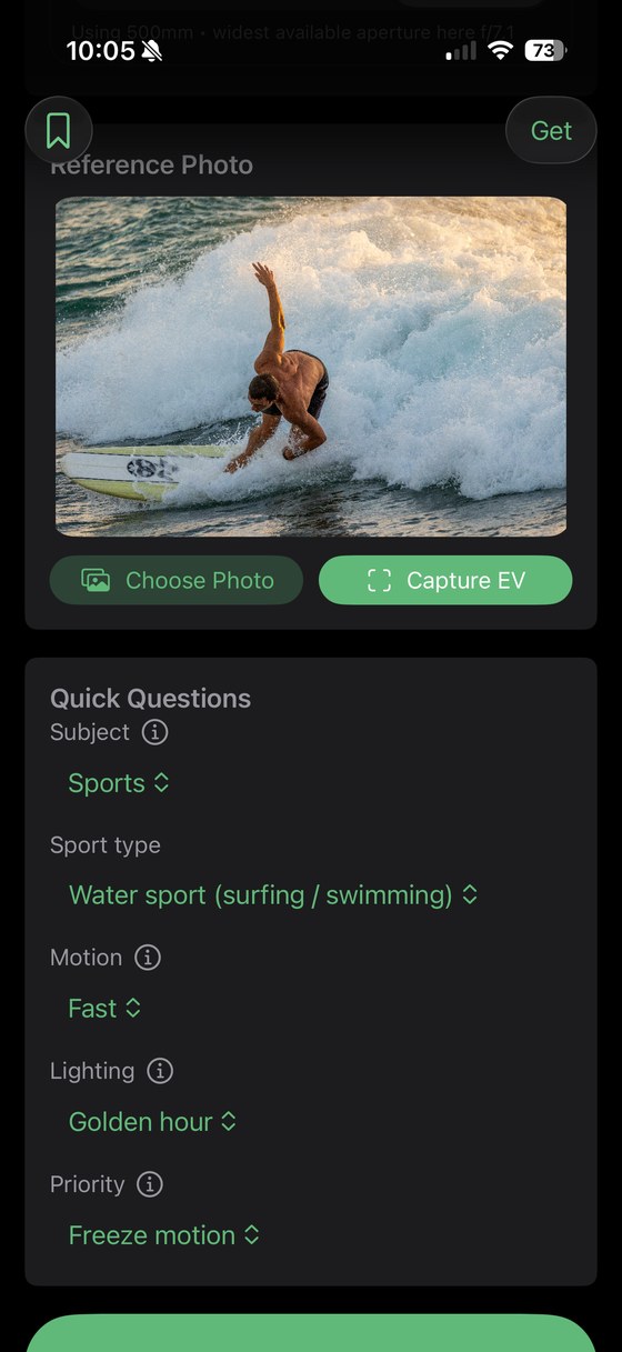 Shutr Scout, reference photo and quick questions