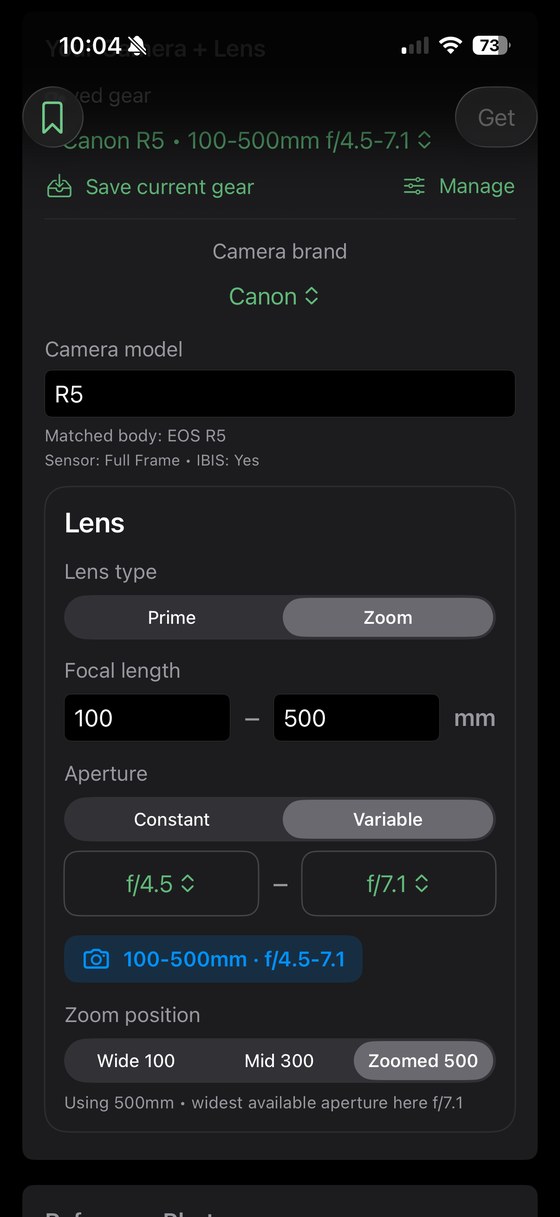 Shutr Scout, structured lens entry
